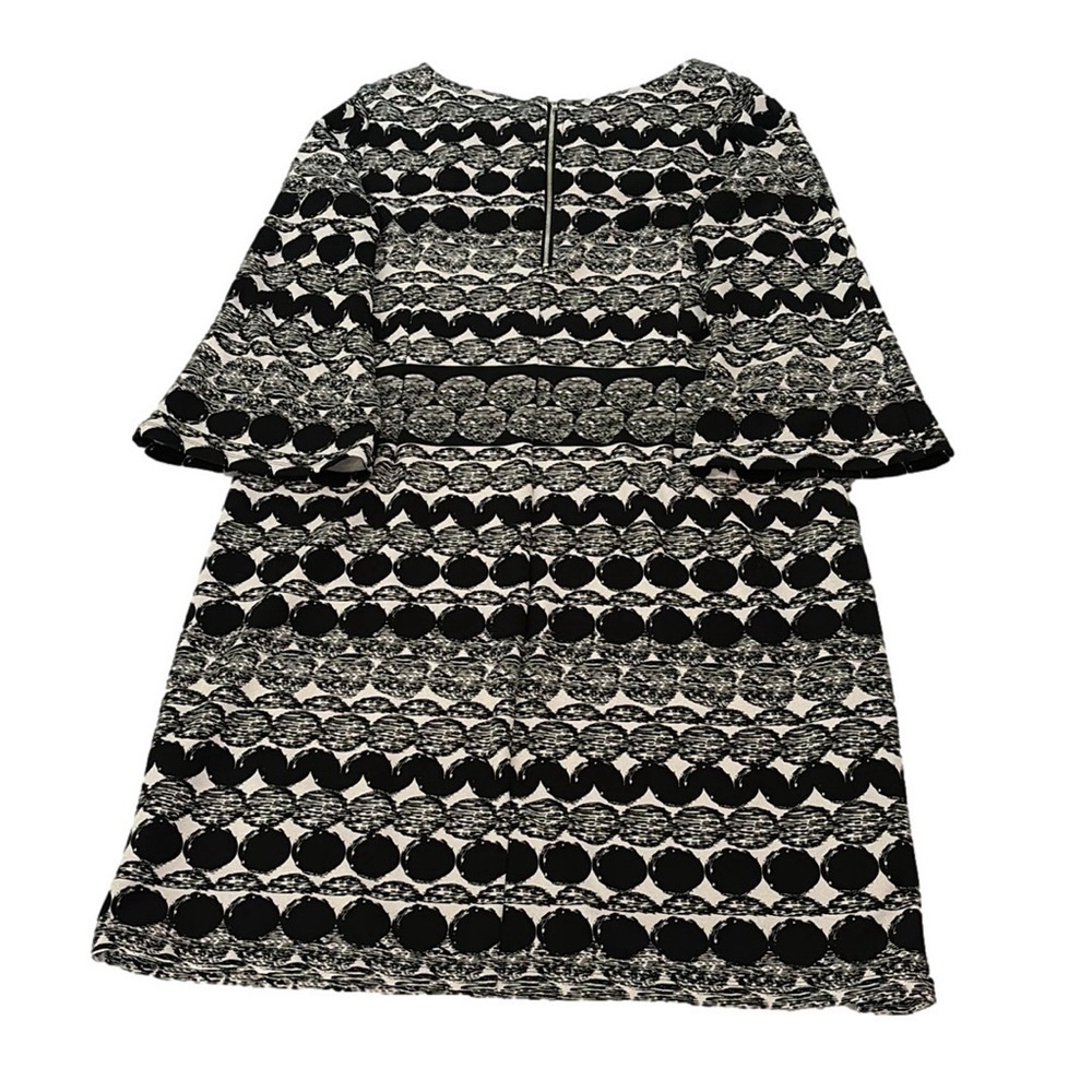 ILE New York Long Sleeve Shift Dress, Size 12, Black & Winter White - Picture 3 of 10